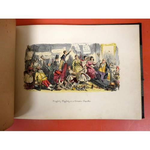 255 - LEECH JOHN.  Follies of the Year. Chromolitho title & 21 hand col. comic eng. plates (as called ... 