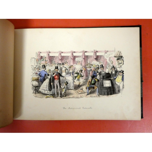 255 - LEECH JOHN.  Follies of the Year. Chromolitho title & 21 hand col. comic eng. plates (as called ... 