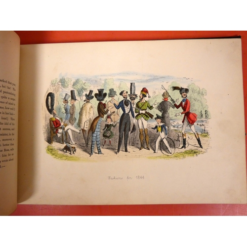 255 - LEECH JOHN.  Follies of the Year. Chromolitho title & 21 hand col. comic eng. plates (as called ... 