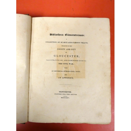 263 - (WASHBOURN JOHN).  Bibliotheca Gloucestrensis, A Collection of Scarce & Curious Tracts... 