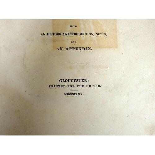 263 - (WASHBOURN JOHN).  Bibliotheca Gloucestrensis, A Collection of Scarce & Curious Tracts... 