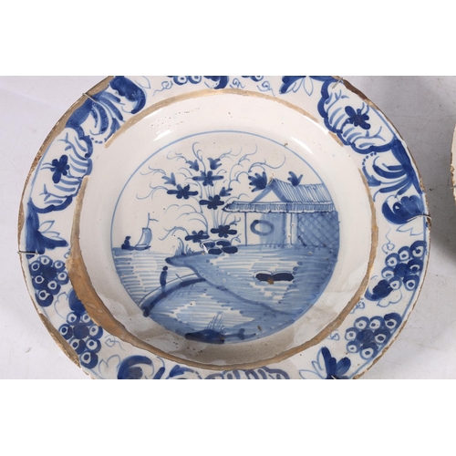 267 - Two 18th century Delft tin glazed pottery plates.  (2) #139