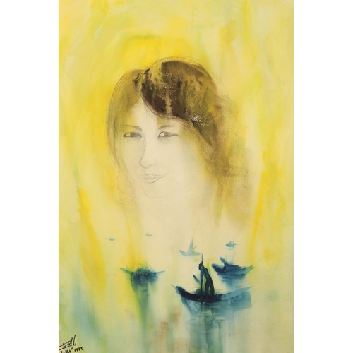 519 - Indistinctly signed (Glasgow School) Framed watercolour, signed 'Venetian Lady'66cm x 47cm... 