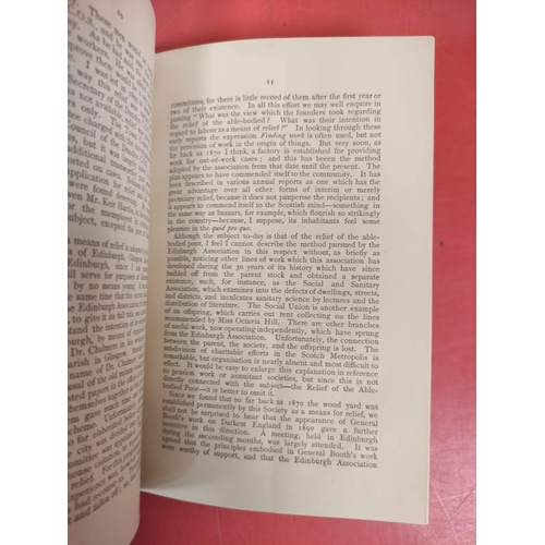 241 - STUART MORTON G.  The Relief of the Able-Bodied Poor in Scotland. 15pp. Three quarter calf... 