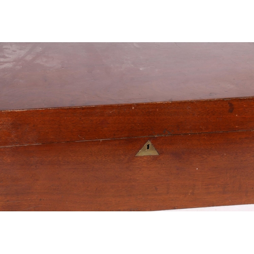 286 - 19th century mahogany writing slope with fitted interior, 52cm long.