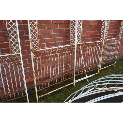 303A - Victorian-style eight-section metal gazebo, approximately 300cm high and approximately 220cm wide.