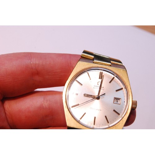 133 - Gent's Omega Automatic bracelet watch, date, with guarantee, 1974.