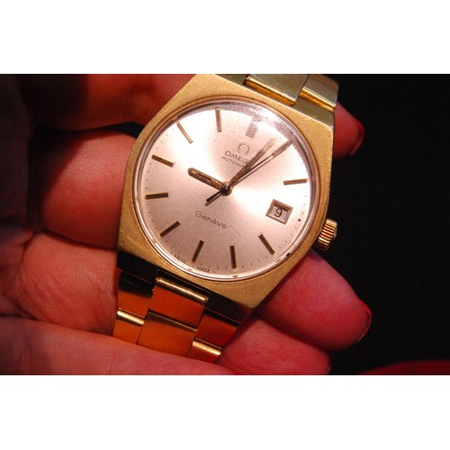 133 - Gent's Omega Automatic bracelet watch, date, with guarantee, 1974.