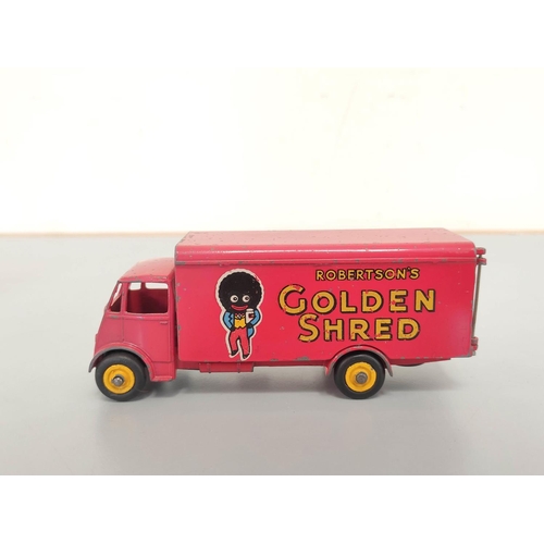 10 - Dinky Toys. Guy Van Golden Shred Robertson's delivery van comprising of red body with applied Golden... 