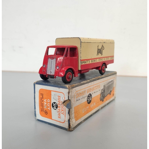 14 - Dinky Toys. Guy Van 'Spratts'  No 514 red cab and lower body and cream upper van body with comp... 