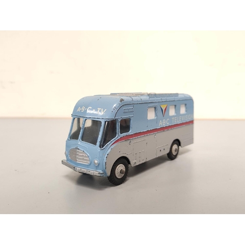 23 - Dinky Toys. Die-cast vehicles to include A.B.C TV Mobile Control Room 987, a French Camion Petrolier... 