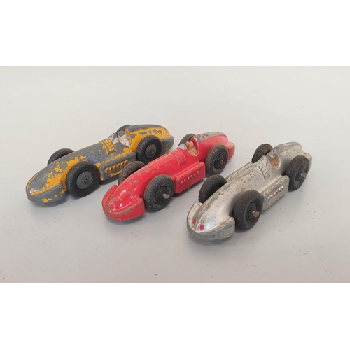 25 - Dinky Toys. Collection of 1930s/50s diecast racing cars comprising of three Speed of the Wind no 23e... 