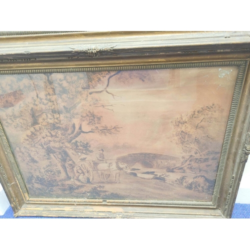 238 - Artist Unknown, 19th cent.Landscape scenes with figuresWatercolourUnsigned 47.5cm x 69cm in gilt fra... 