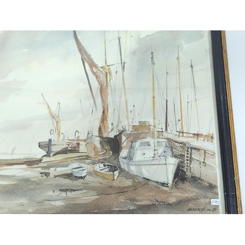 244 - B.G. Healey (British)Fishing Boats on the BeachWatercolourSigned and dated 8536cm x 47cm.... 