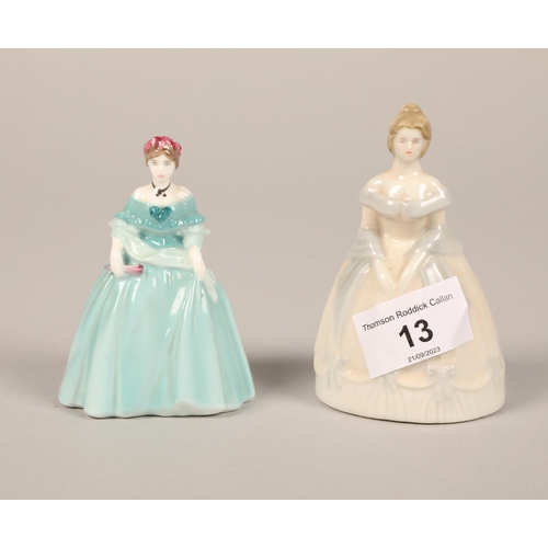 13 - Three Coalport figures, Josephine, Mary, Flora and a Wade figure 'Natalie' (4)