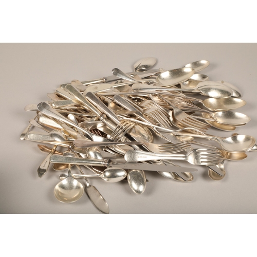 136 - Quantity of silver plated flatware.