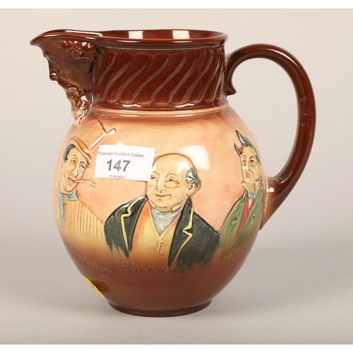 147 - Royal Doulton Jug featuring characters from Oliver Twist, 18 cm high