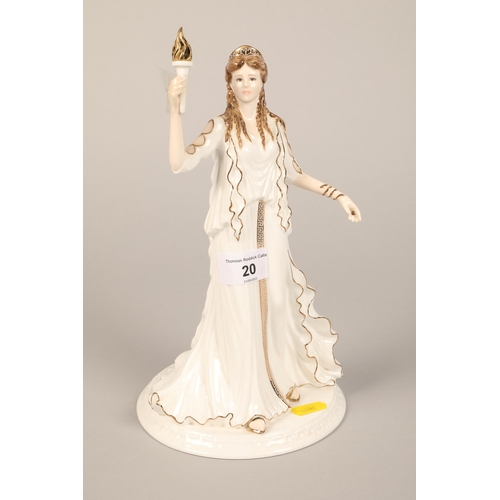 20 - Coalport 'Athena' figure 161/4950 26.5 cm high