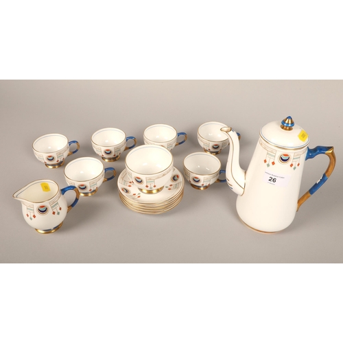 26 - Carlton China ware coffee set