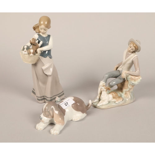 27 - Three Lladro figures (3)