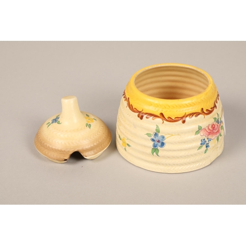 9 - Clarice Cliff ' Pompadour' honey pot, 13 cm high