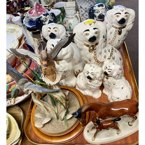 314 - Border Fine Arts ' Nugent', quantity of Staffordshire Wally dogs, other figurines.