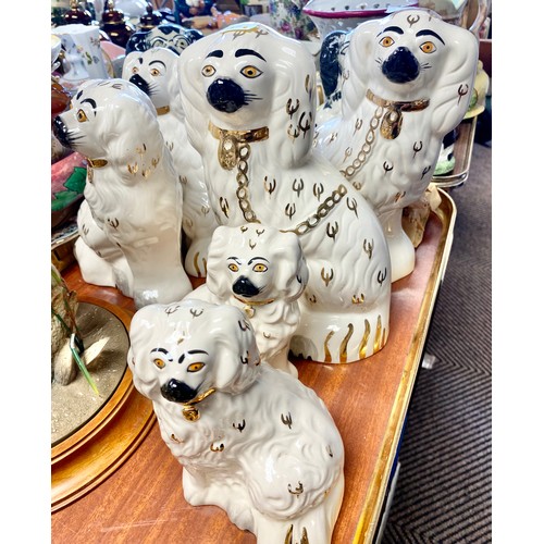 314 - Border Fine Arts ' Nugent', quantity of Staffordshire Wally dogs, other figurines.