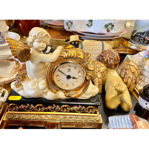 306 - Border Fine Arts, 'James Heriot studio collection- Split decision' A4072, mantle clock with putti, S... 