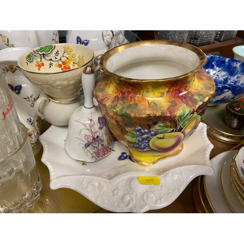 294 - Assortment of decorative ware, clocks, vases, etc