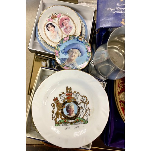 253 - Commemorative Royal souvenirs, mugs, plates, jasperware, etc. some boxed.