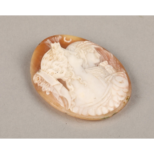 104 - Shell cameo with two figures.