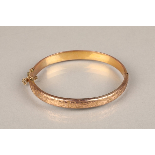 74 - 9ct rose gold bangle.7.9 grams