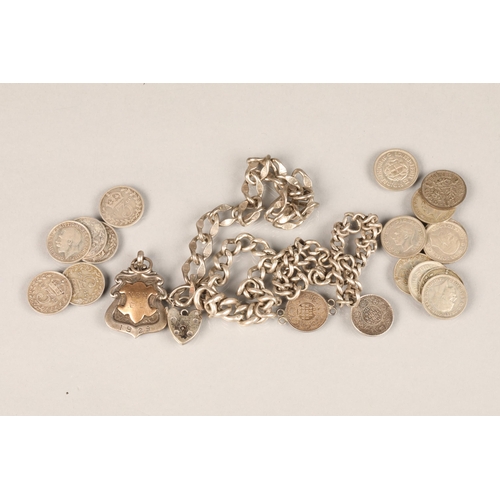 78 - Quantity of silver and coins, total weight 88 grams