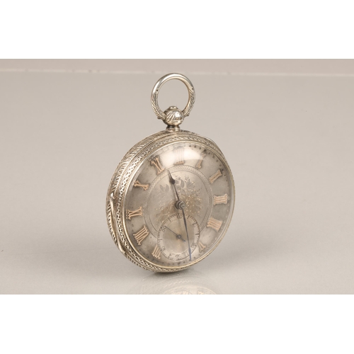 86 - Victorian gents silver pocket watch, London 1890 , total weight - 150g.