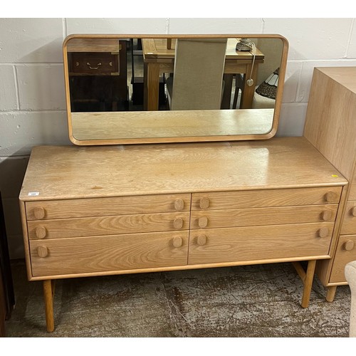 548 - Three piece Meredew mid century bleached oak bedroom suite