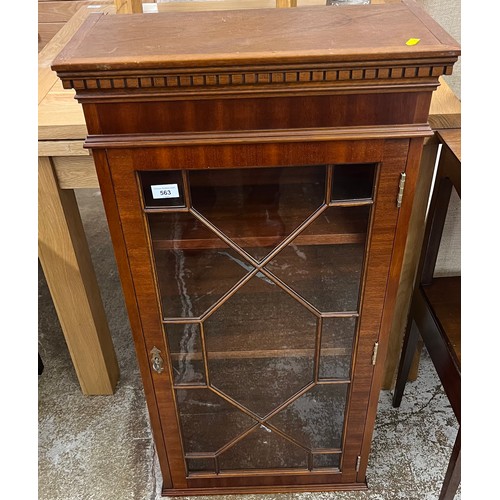 563 - Glass fronted mahogany display cabinet