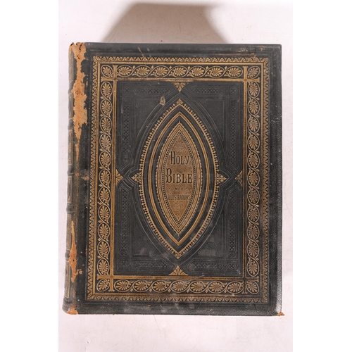 17 - Victorian leather-bound National Comprehensive Family Bible Illustrated, publ. by W R McPhun & S... 