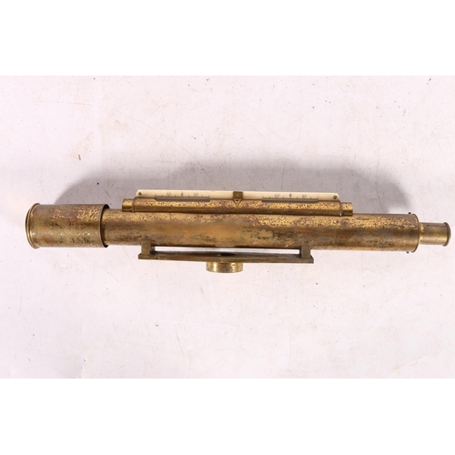 22 - Antique brass surveyor's level, in fitted box.