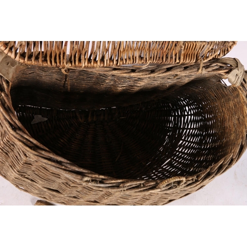 34 - Large wicker fishing creel.