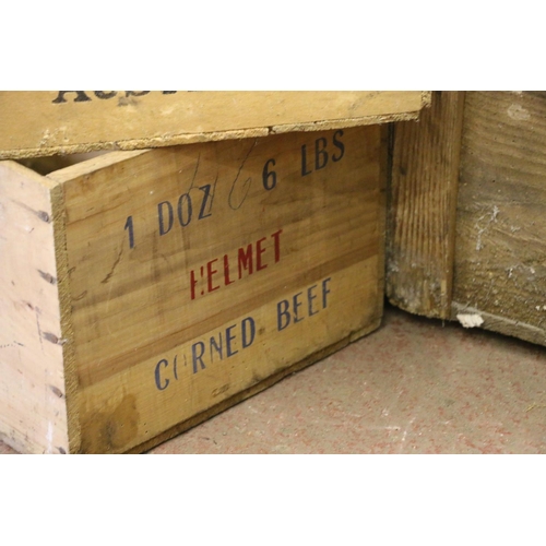 39 - Vintage wooden crates to include Pax Brands, Archie, etc.