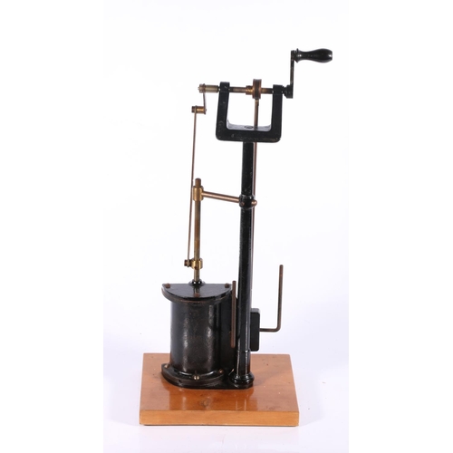 79 - Scale model of a rotary pump mounted on plinth base, 43cm.