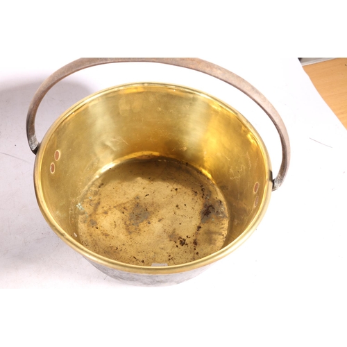 8 - Two vintage brass jelly pans, largest 38cm diameter.  (2)