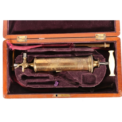 9 - Late 19th century Gardner of Edinburgh enema pump, in fitted box.