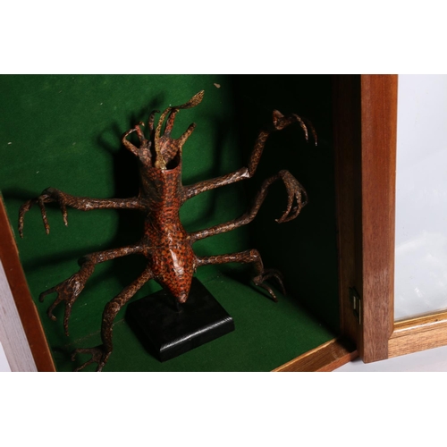 90 - Alien model in mahogany glazed display case, case measures 50cm.