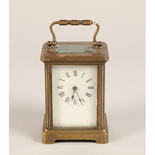 175 - Brass carriage clock, 11 cm high