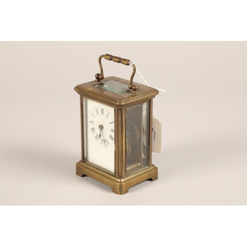 175 - Brass carriage clock, 11 cm high