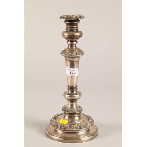 179 - Silver plated candlestick