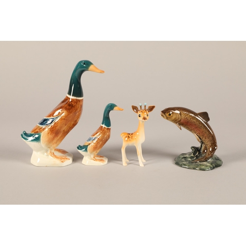 184 - Beswick Trout, Ducks, fawn (4)