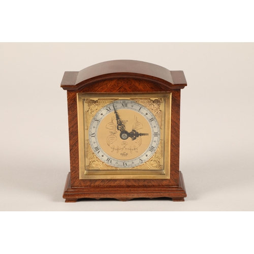 185 - Elliot mahogany Mantle clock, W Allan Ayr, 16 cm high