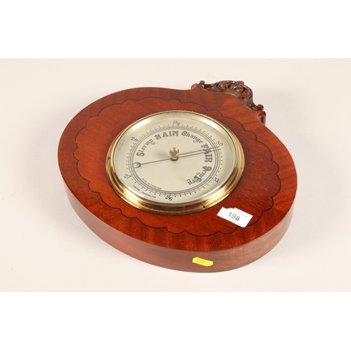 198 - Mahogany cased barometer made in England